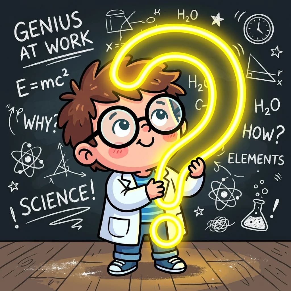 Baby Scientist Holding A Glowing Question Mark: Vertical 9:16 Viral Thumbnail With One Big Readable Hook