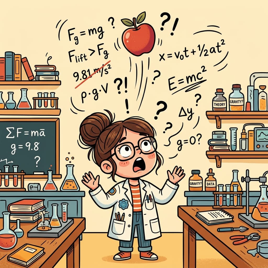 Gravity Anomaly In A Comical Lab