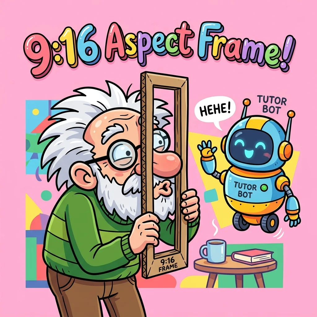 Grandpa trying to look through a very narrow vertical frame that only fits his nose